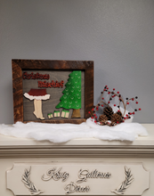 Load image into Gallery viewer, Christmas Mischief Wood 3D Artwork & Frame