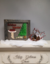 Load image into Gallery viewer, Christmas Mischief Wood 3D Artwork & Frame