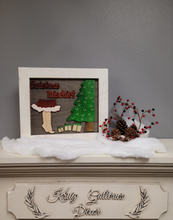 Load image into Gallery viewer, Christmas Mischief Wood 3D Artwork & Frame