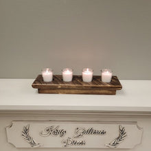Load image into Gallery viewer, 4-Slot Wooden Candle Votive Holder
