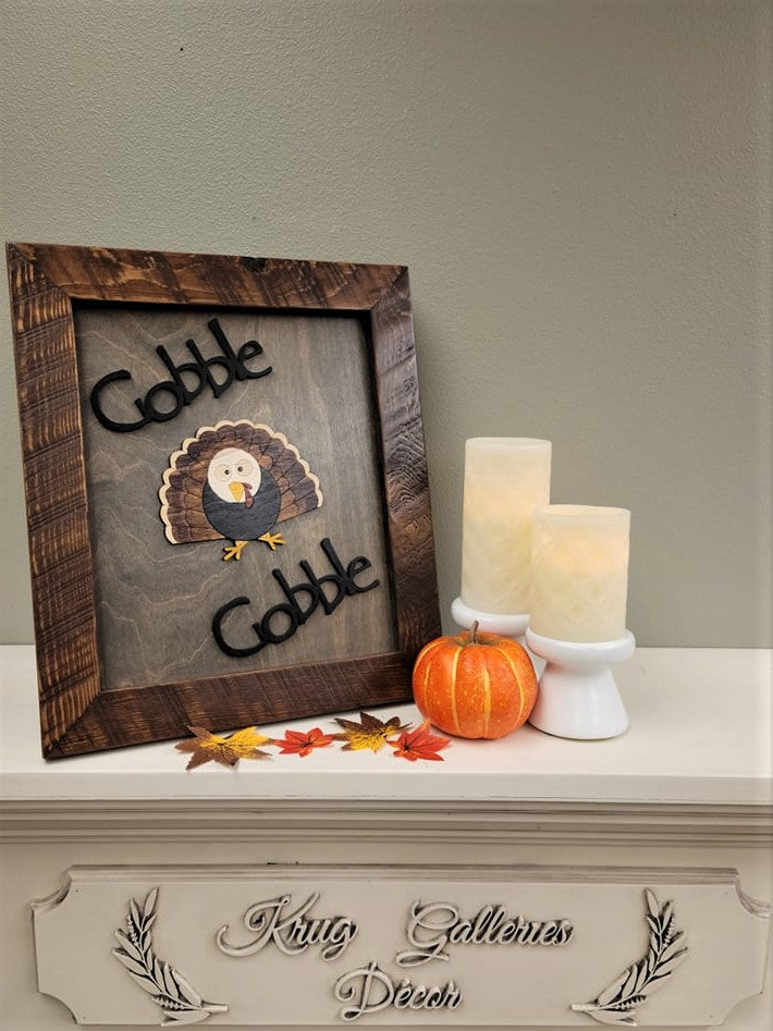 Gobble Gobble 3D Artwork & Frame